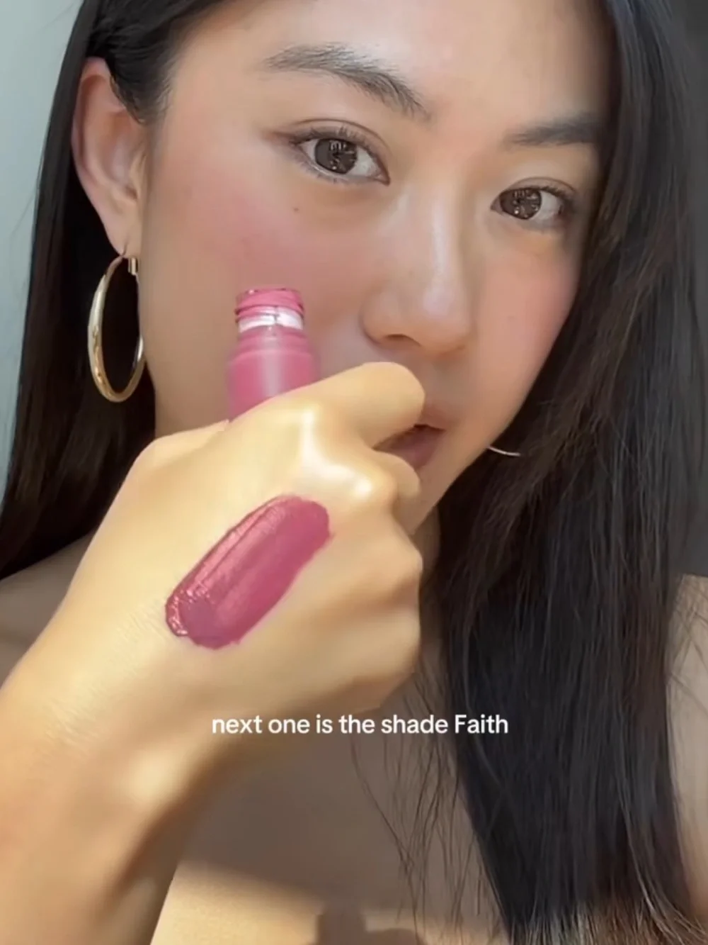 Rare Beauty Liquid Cheek Tint in Faith a Plum Berry